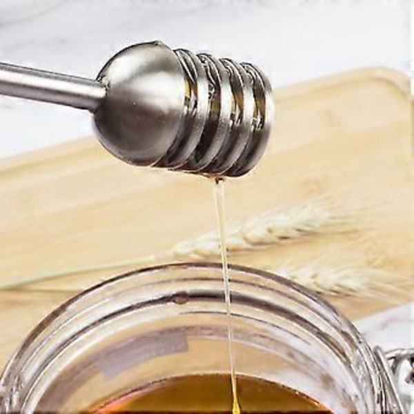 Honning- og sirupsske i rustfrit stål, langskaftet honningske, mixer til smeltning af chokolade og ahornsirup