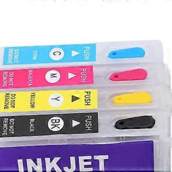 Blækpatron Sort Blå Rød Gul 4 Farver Tilbehørssæt Kit til T0711 T0712 T0713 T0714 Printer