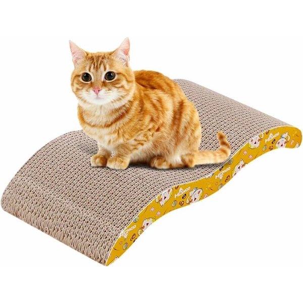 Kradsetræ til katte, kradsetræer til katte med katteurt lavet af holdbar genanvendelig pap som sofa, sovesofa, til jul for søde
