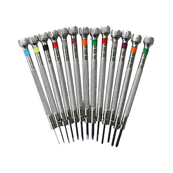 Precision Screwdriver, Various Sizes Watch Tool for Watchmakers, Watch Repair Slotted Driver Screwdriver Watchmaker Repair Tools,Irisfr(13pcs)