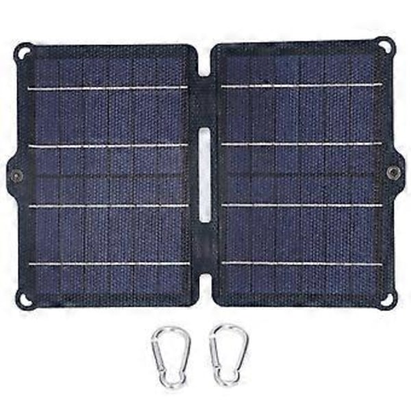 Solpanel 8W 5V 02A Dobbelt USB-udgang Bærbart Foldbart Solcellepanel til Udendørs Brug