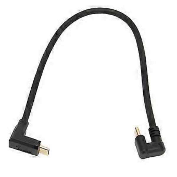 USB C Forlengelseskabel 10Gbps 4K 60Hz 90 Graders Høyre USB Hann til Hann Forlengelsesdatakabel 0.3m/1.0ft