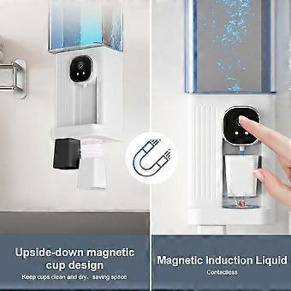 Muntvättsdispenser för Badrum, 700ML Smarta Muntvättsdispensrar, Väggmonterad Automatisk Muntvättsdispenser