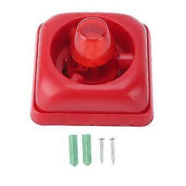 LED Ljud- och Visuell Alarm Strobe Varningshorn 3 Ljudlägen Blinkande Ljus Brandvarnare DC12V 24V