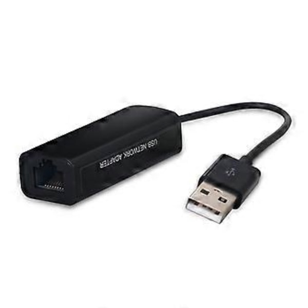 Ethernet-adapter for spillkonsoll, USB 2.0 til 10/100 Mbps RJ45 Gigabit Ethernet LAN Nettverksadapter Nettverksutvidelseskort