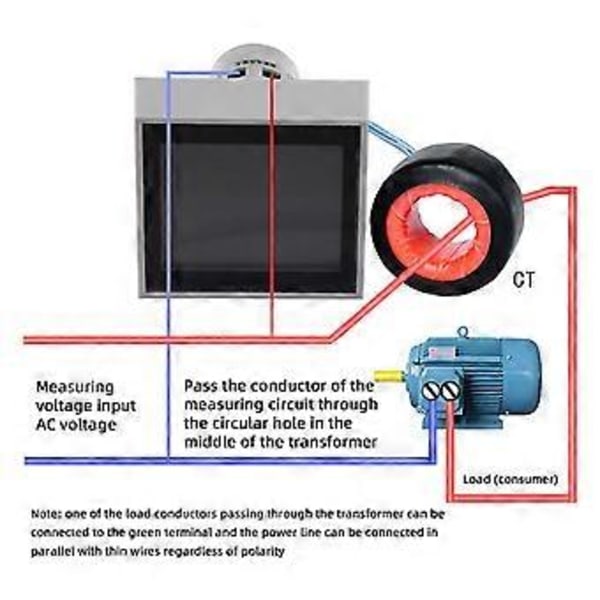 AC50~300V 100A Digital Spänning Ström Effekt Elektricitet Display Frekvensmätare Hälsa