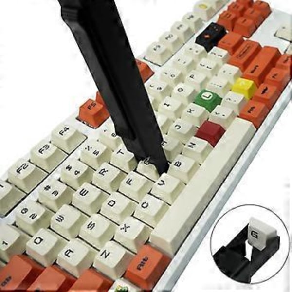 Tastatur Tasteaftrækker Fjern Ubesværet Taster med Fjederbelastet Skubstang Metal Tastehætter Fjernelse Holdbar