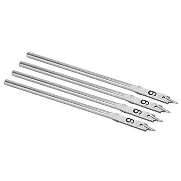 4 st Platt Träborr Set Spadborr Träbearbetning Hålsåg Borrverktyg 6mm
