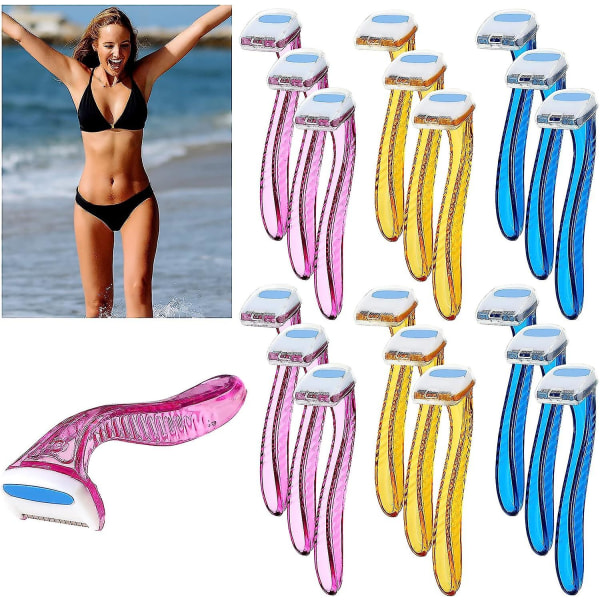 18 styks bikinitrimmersæt til kvinder, slidstærkt rejsetilbehør, T-type barberkniv til kosmetisk kropsværktøj