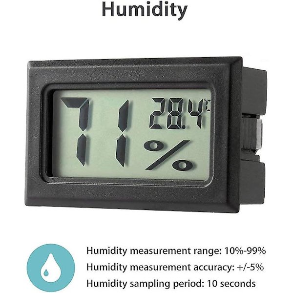 5-pack Mini Hygrometer Liten Digital Termometer Hygrometer Lcd Monitor Inomhus Present