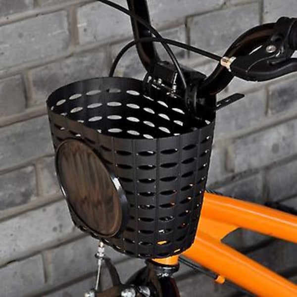 Cykelkurv til børn, Børnecykelkurv i plastik til forstyret, til opbevaring, Sort