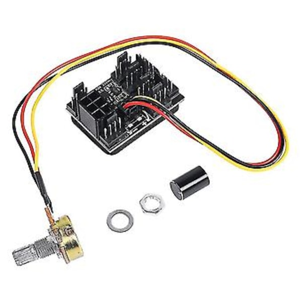 3-Pin 4-Pin Fläktadapter PWM PC Chassi Ing Fläkthubb Regulator 8-vägs Splitter 12V Hastighet
