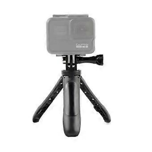 Mini Tripod Selfie Stick Metal Adapter Sportskameraholder Mobiltelefonbeslag til DJI Action 1 2 Action Camera Sort