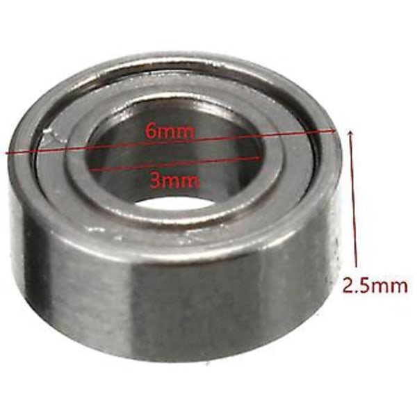 50st Mr63zz 3x6x2 Mm Djupt Spår Kullager Ing Ing
