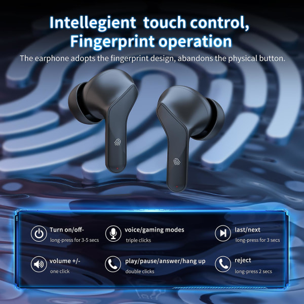 Gaming Bluetooth-ørepropper - Dual Mode, lyd-bildesynkronisering og lang batterilevetid