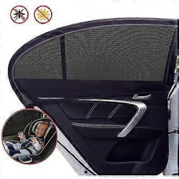 2x Universal Bil Solskydd Mesh Bakruta UV-skydd Solskydd