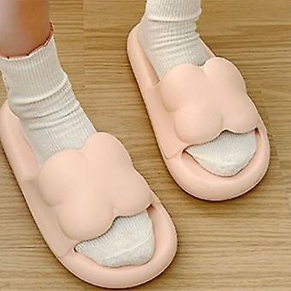 Hjemmesko Komfortabel Hurtigtørrende Åndbar Skridsikker Dame Herre Sandal til Hjem Soveværelse Pink Størrelse 36-37