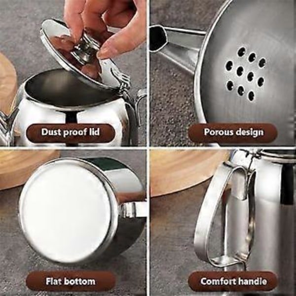 Rustfri stål tekande 590 ml spildsikker metaltekande med kort lige tud koldtvandskande kaffekedel tekedel