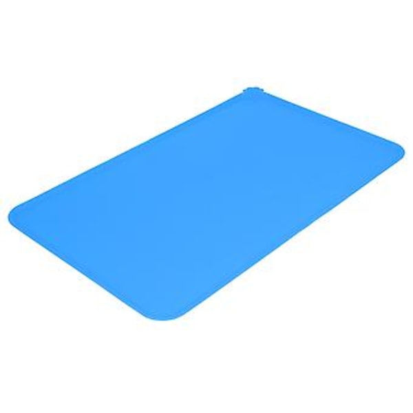 Silikon Placemat Läcksäker Vattentät Halkfri Matplatsmatta för Husdjur (Blå)