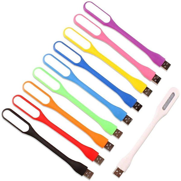 10-pack flexibla USB-LED-lampor, Mini USB-LED-lampa, Laptop-tangentbord