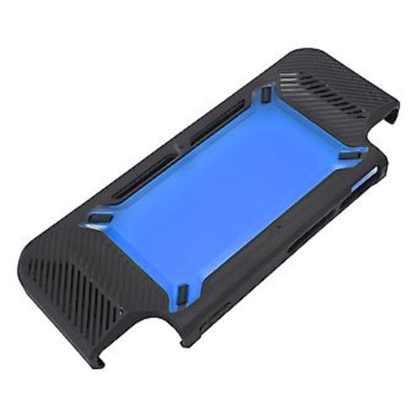 Beskyttelsesdeksel for spillkonsoll TPU Fallbeskyttelse Beskyttelsesetui Varmeavledning Bakdeksel for Switch Svart Blå