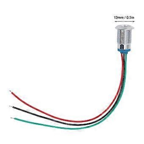 4 Sæt Indikator LED Lys Vandtæt Fælles Anode Industrielle Kontrolkomponenter 12mm 110-220V