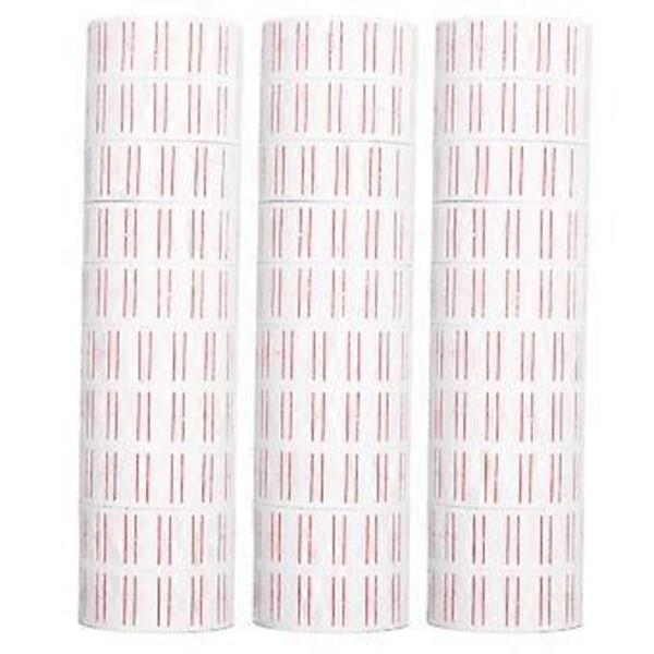 30 ruller 15000 stk. prismærker enkelt række etiketpapir til MX5500 prismærkningspistol 21x12mm
