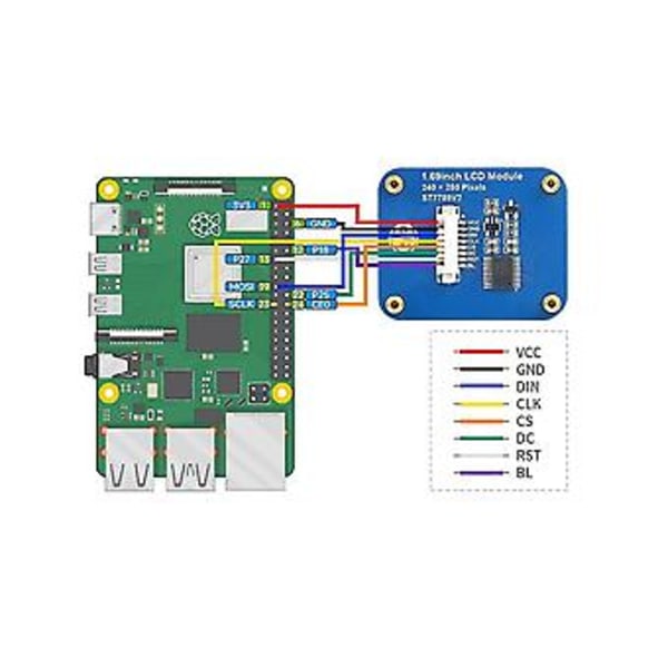 Til 1,69 tommer Ips Display Lcd 240 X 280 Opløsning Spi Interface 26 Skærm Til Stm32