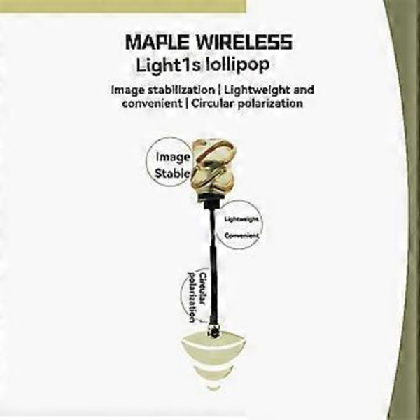 FPV 5.8G Antenne Let 1S Cirkulær Polarisation Lollipop RHCP IPEX Antenne til Acrobee Mobula7 1S Tinywhoop Drone 42mm