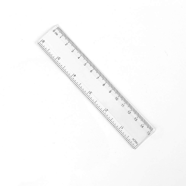 2 stk. fleksibel lineal i plast med tommer og metriske måleværktøjer 12\" og 6\"