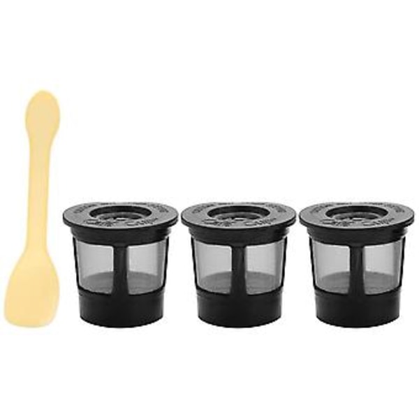 Permanent Genanvendelig Kaffekapsel Filter Med Rustfrit Stål Mesh Med Ske Til Bryggere