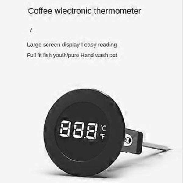 Digital Liten T LCD-skärm Kaffetermometer Kaffebryggare Verktyg Bärbar Termometer för Kök