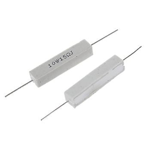 5 stk. 10w Watt 15 Ohm 5% Trådkeramisk Cement Or