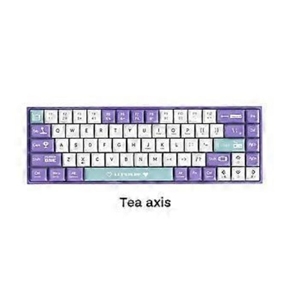 AK680 Mekaniskt Gamingtangentbord ABS Keycap 68 Tangenter Trådbundet Tangentbord Hot Swap för PC Laptop Lila Vit B