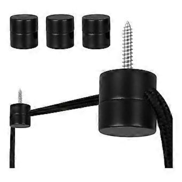 3-pack takkrokar för takhängande lampor, pendellampa krok för taklampa, takkrokar, DIY-lampa svart
