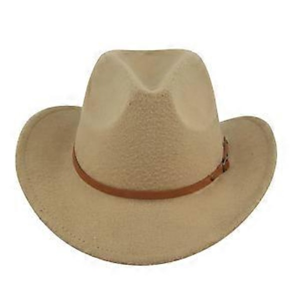 Filthat retro imitation fårehat cowboyhat bælte uldhat national hætte retro jazzhat