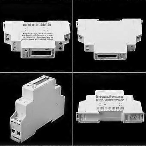 220V DDS5188 LCD Digital Din Skinne Elektrisk Måler 5-25A til Kilowatt Time KWh Måler