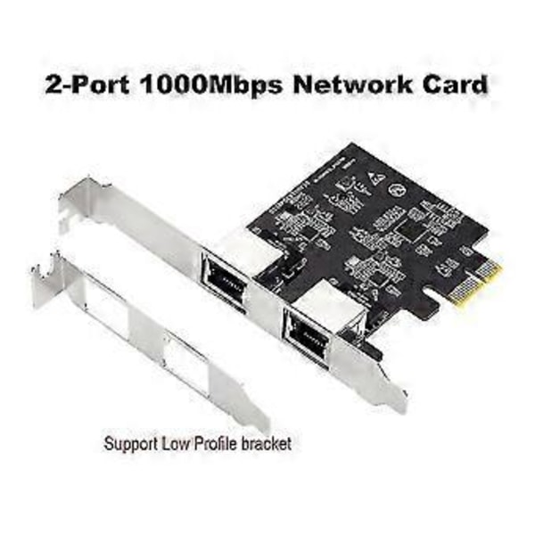 Pcie Gigabit Ethernet Controller Kort Rtl8111h Chips Server Netværk 2 Rj45 Port Lan Adapter Zcard 1