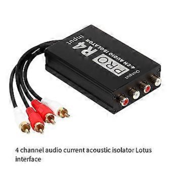 Audio Isolator 4CH Audio Støjreduktion Jordforbindelsesisolator til Bil Audio Modifikation, Let at Bruge