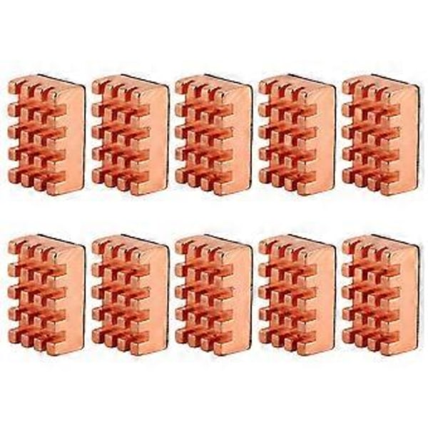 10 st P15x5x10 Mässingskylfläns med Termisk Tejp CPU Kylflänsar Kylare