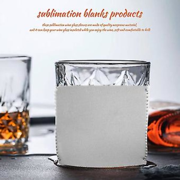 10 st Sublimerings Vin Glas Ärm Neopren Vin Glas Ärm Sublimering Neopren Isolator Skydd