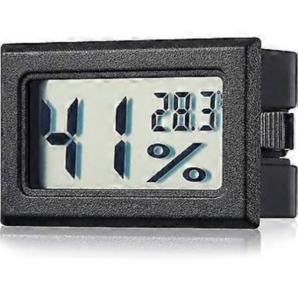 Mini Hygrometer Termometer Hygrometer LCD-skärm Fuktighetstemperaturmätare Fuktighetsmätare Indikator Rumstermometer För Växthus, Bilar, H