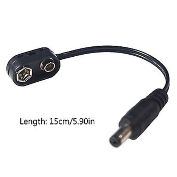 9V Batteriklämma Konverterare Gitarr Effektpedal Batteri Strömförsörjning Adapter