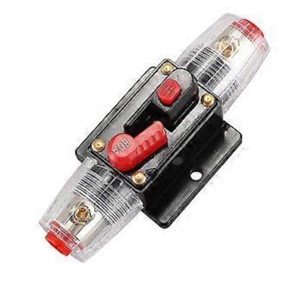 DC 12V 80A Bilbeskyttelse Audio Inline Strømafbryder Sikring