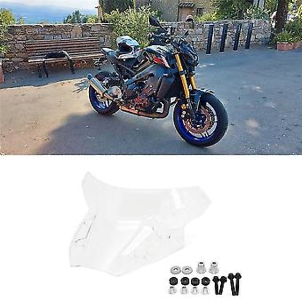 För Yamaha Mt09 Fz09 2021-2022 Vindruta Deflektor Vindskydd Klar