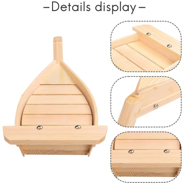 42 x 17 x 7,5 cm japanska köksbåtar verktyg trä handgjorda enkla sashimi kalla rätter bar