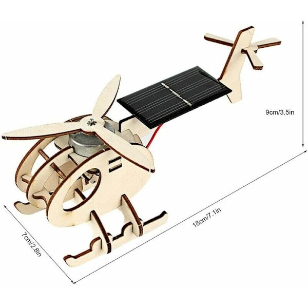 Aurinkokäyttöinen lentokone, DIY puinen aurinkolentokone, opetuslelut, hieno malli, lasten lahja, puinen sarja lapsille