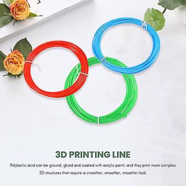 10 Stk. 3D Printer Filament Til 3D Print Pen Pakke 1.75mm Mælkesyre