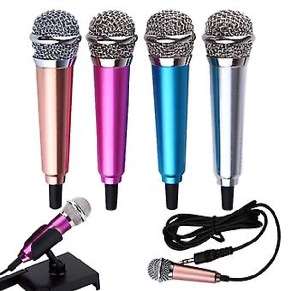 Mini Bærbar Stereo Studio Mikrofon KTV Karaoke Kablet Håndholdt Mikrofon til Telefon
