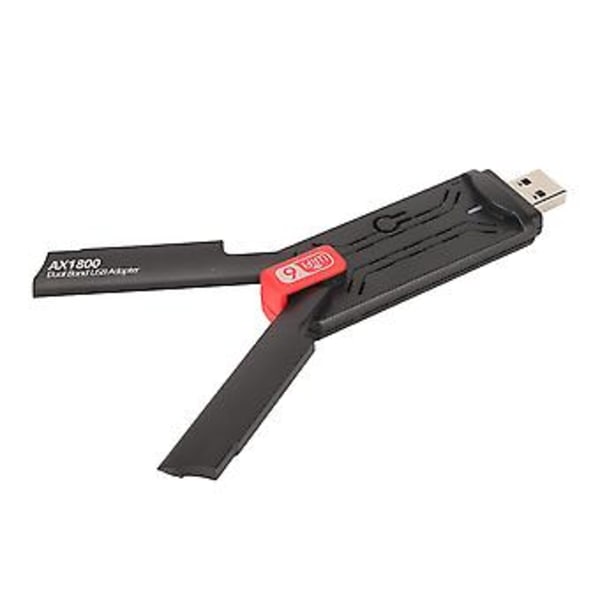 1800 Mbps Dual Band WiFi-adapter med dubbla 3dBi-antenner 2,4 GHz 5 GHz USB3.0-gränssnitt WiFi 6-adapter för PC-datorer och bärbara datorer